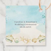 ビーチ海宛先ウェディングサンキュー フェイバータグ (裏面)