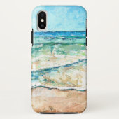 ビーチ海岸線画 Case-Mate iPhoneケース (裏面)