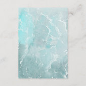 ビーチ海岸線着地結婚式へようこそ エンクロージャーカード (裏面)