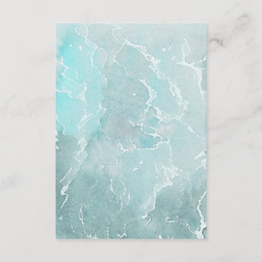 ビーチ海岸線着地結婚式へようこそ エンクロージャーカード (裏面)