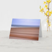 ビーチ海横抽象芸術アートノートカード カード (黄色い花)