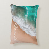ビーチ海水の海辺の砂熱帯の夏 アクセントクッション (裏面(縦))
