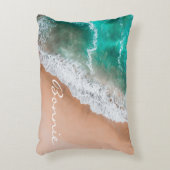 ビーチ海水の海辺の砂熱帯の夏 アクセントクッション (正面(垂直))