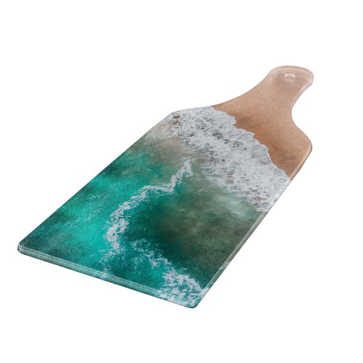 ビーチ海水の海辺の砂熱帯の夏 カッティングボード (角)