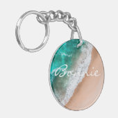ビーチ海水の海辺の砂熱帯の夏 キーホルダー (正面左)