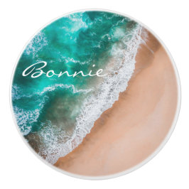 ビーチ海水の海辺の砂熱帯の夏 セラミックノブ