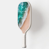 ビーチ海水の海辺の砂熱帯の夏 ピックルボールラケット (左)