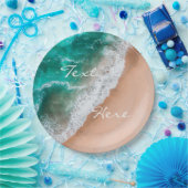 ビーチ海水の海辺の砂熱帯の夏 ペーパープレート (パーティー)