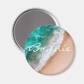 ビーチ海水の海辺の砂熱帯の夏 マグネット (正面/裏面)