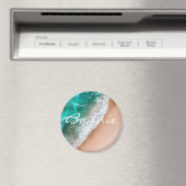 ビーチ海水の海辺の砂熱帯の夏 マグネット (インサイチュ (食洗機))