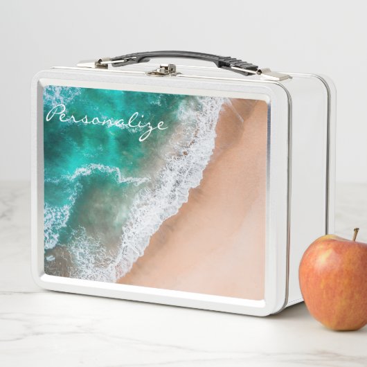 ビーチ海水の海辺の砂熱帯の夏 メタルランチボックス (インサイチュ)