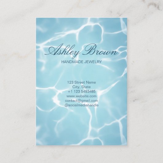 ビーチ海水手作りジュエリーイヤリングディスプレイ 名刺 (裏面)