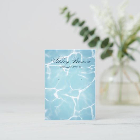 ビーチ海水手作りジュエリーイヤリングディスプレイ 名刺 (スタンド正面)