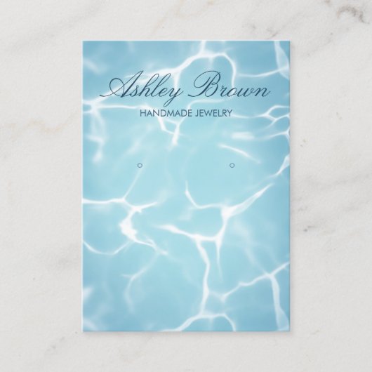 ビーチ海水手作りジュエリーイヤリングディスプレイ 名刺 (正面)