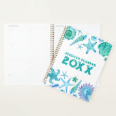 ビーチ海水色シェルとヒトデ主催者 プランナー手帳 (ディスプレー)