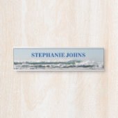 ビーチ海波名モノグラムのWater Blue サインプレート (正面)