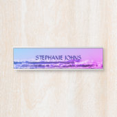 ビーチ海波名モノグラムのWater Pink サインプレート (正面)