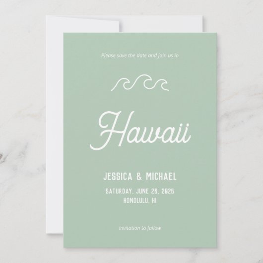 ビーチ海波沿岸 – アクア目的地 セーブザデート (正面)