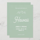 ビーチ海波沿岸 – アクア目的地 セーブザデート (正面/裏面)