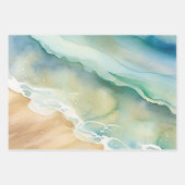 ビーチ海波 ラッピングペーパーシート (正面3)