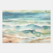 ビーチ海波 ラッピングペーパーシート (正面2)
