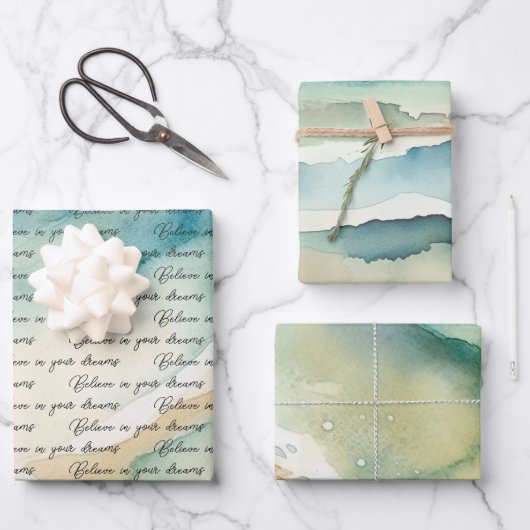 ビーチ海波 ラッピングペーパーシート (正面)