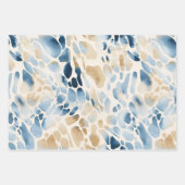 ビーチ海海の水の色のパターン ラッピングペーパーシート (正面)