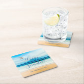 ビーチ海海の熱帯夏 スクエアペーパーコースター (インサイチュ)