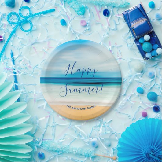 ビーチ海海夏パーティー ペーパープレート (パーティー)