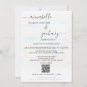 *～*ビーチ海海+ RSVP - QR AR7 結婚 招待状 (裏面)