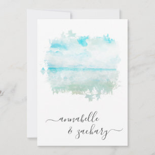 *~*ビーチ海海+ RSVP - QR AR7 結婚 招待状
