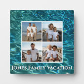 ビーチ海湖の水をパーソナライズ写真テンプレート フォトプラーク (正面)