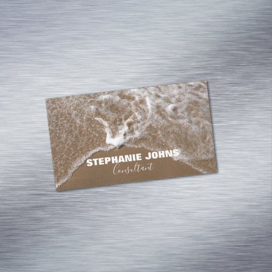 ビーチ海熱帯名前をカスタムするコンサルタントトレンディー マグネット名刺 (インサイチュ)