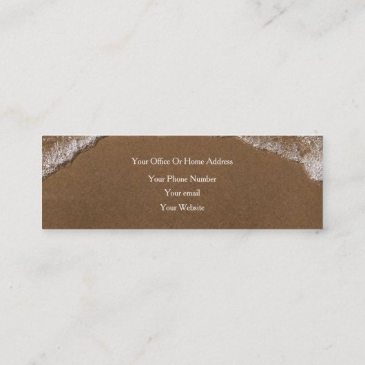 ビーチ海熱帯名前をカスタムするコンサルタントモダン スキニー名刺 (裏面)