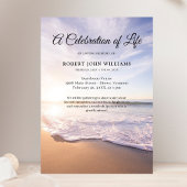 ビーチ海生葬式お祝い 招待状