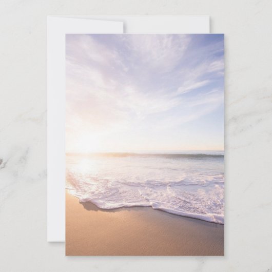 ビーチ海生葬式お祝い 招待状 (裏面)