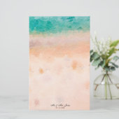 ビーチ海砂熱帯結婚便箋 便箋 (スタンド正面)