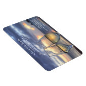 ビーチ海結婚のシャンパングラス日付を保存 マグネット (右側)