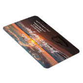 ビーチ海結婚のハートデラックス日付を保存 マグネット (右側)