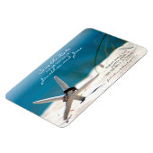 ビーチ海結婚のリングや輪Starfish日付の保存 マグネット (左側)