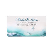 ビーチ海結婚波 ラベル (正面)