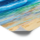 ビーチ海絵画のポスター ポスター (角)
