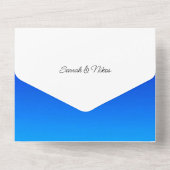 ビーチ海肋骨結婚骨 オールインワン招待状 (裏面)