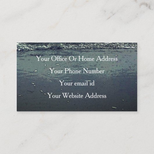 ビーチ海芸術的トロピエレガントカルパラダイス 名刺 (裏面)