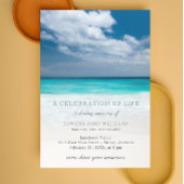 ビーチ海葬儀悔やみや弔慰お祝いの生活 招待状