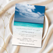 ビーチ海葬儀悔やみや弔慰お祝いの生活 招待状