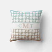 ビーチ海辺グラデーションカラーモノグラム装飾用クッション クッション (裏面)