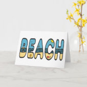 ビーチ海辺 カード (黄色い花)