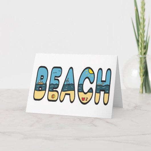 ビーチ海辺 カード (正面)