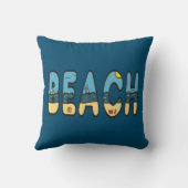 ビーチ海辺 クッション (裏面)